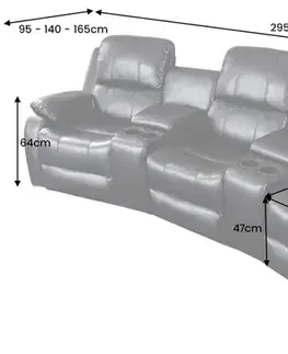 Trojité polohovací TV křeslo KYKLOP Dekorhome