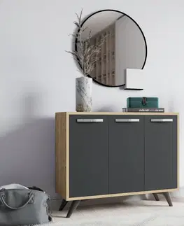 Víceúčelová skříňka Piffa - Oak, Anthracite