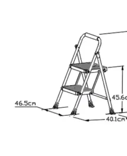 Lamart LT8096 schůdky Eurostep, 2 stupně, 2 stupně