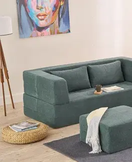 Dvoumístná rozkládací pohovka Pirgos - Green