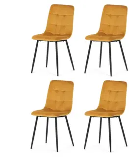 Sada jídelních židlí CT-281 YEL4, 4 ks