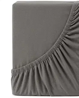 4Home Jersey prostěradlo DELUXE antracit, 90–100 x 200 cm, 90–100 x 200 cm