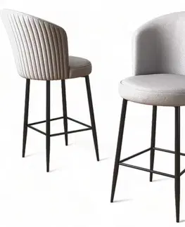 Bar Stool Set (6 Pieces) Uras - Grey, Black