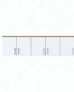 Nástěnná skříňka Ema White and Walnut