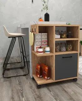 Víceúčelová skříňka Rebusa - Atlantic Pine, Anthracite
