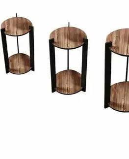 Stojan na květiny Flower Desk Round - Walnut