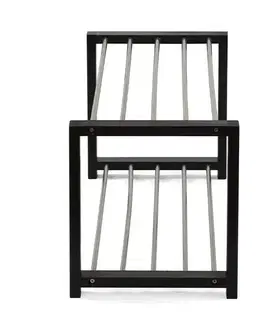 Kovový botník FRAME 2, černá