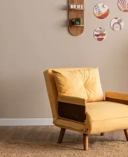 Rozkládací křeslo Cosmo Single - Mustard