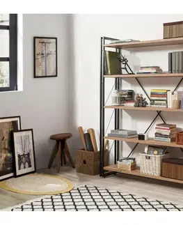 Regál Cosmo Fix Black and Atlantic Pine