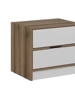Noční stolek Elina Walnut White