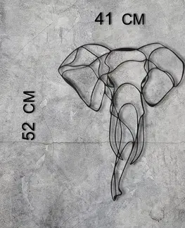Dekorativní kovový doplněk na zeď Elephant 2