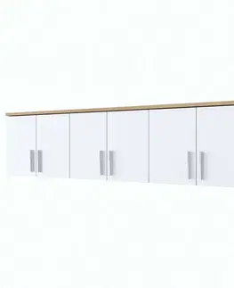 Nástěnná skříňka Ema White and Walnut