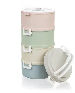Banquet Plastový jídlonosič Avanza, 2,8 l, 4 díly, multicolor