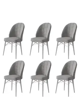 Sada židlí (6 kusů) Ritim - Grey, White