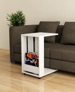Odkládací stolek / Příruční stolek Edi - White