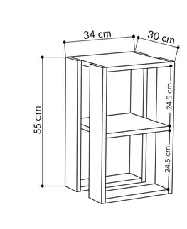 Noční stolek Lonie - Carrara Marble