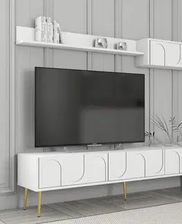 TV stěna / Sestava pod TV Lyon 2 - White, Gold