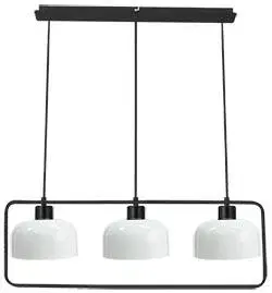 Závěsná lampa Zodiac černá 3x40W E27 bílé stínidlo