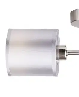 Dvojitá nástěnná lampa, saténový nikl, tkané stínidlo, 2x40W, Sax