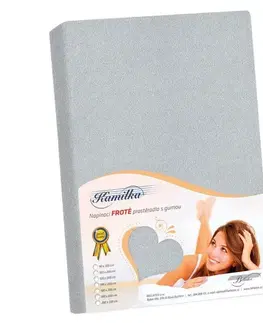Bellatex Froté prostěradlo Kamilka středně šedá, 90 x 200 cm