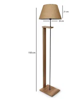 Dřevěná stojací lampa AYD-3128
