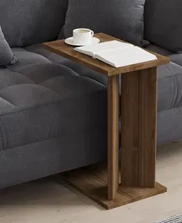Odkládací stolek / Příruční stolek Lun - Walnut