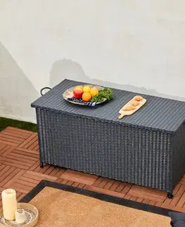 Zahradní úložný box D2318 černá Dekorhome