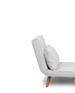 Dvoumístná rozkládací pohovka Folde 2-Seater - Teddy Fabric - White