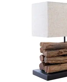 Estila Designová stolní lampa Periferní 40cm béžová