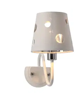 Bílá nástěnná lampa Batley Ledea s otvory