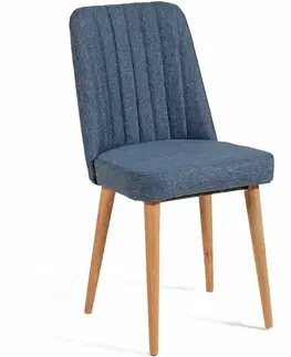 Jídelní židle Vina Dark Blue and Atlantic Pine