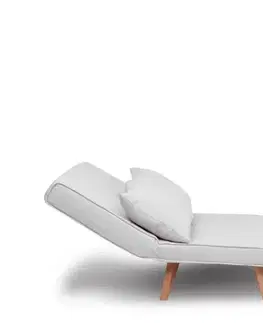 Dvoumístná rozkládací pohovka Folde 2-Seater - Teddy Fabric - White