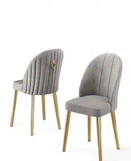 Sada židlí (4 kusy) Mara - Grey, Gold