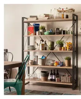 Regál Cosmo Fix Black and Atlantic Pine