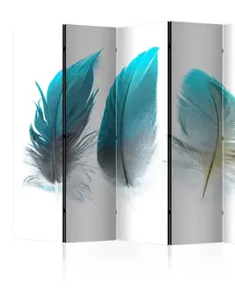 Paraván Blue Feathers Dekorhome