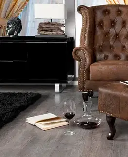 Estila Luxusní taburetka Chesterfield Antik Look