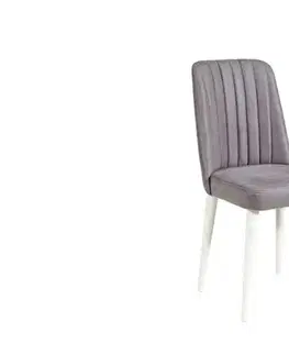 Jídelní set s rozkládacím stolem a židlemi (3 kusy) Vina 0701 - White, Grey