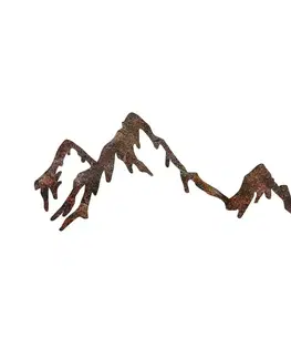 Dekorativní kovový doplněk na zeď Rusty Mountain
