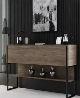 Komoda Luxe - Black, Walnut