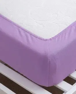 4Home Jersey prostěradlo IDEAL fialová, 90–100 x 200 cm, 90–100 x 200 cm