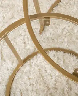 Sada konferenčních stolků Gold-Transparent-60-42