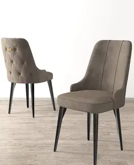 Sada židlí (4 kusy) Newa - Cappuccino, Black