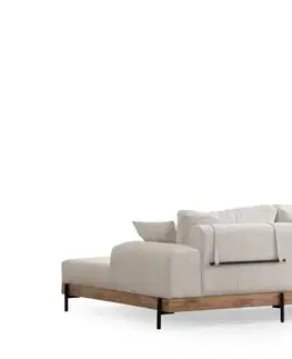Rohová sedací souprava Eti Oak Right - White