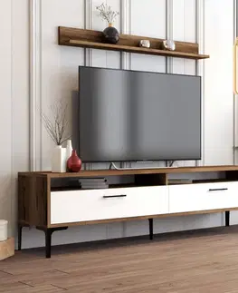 TV stěna / Sestava pod TV Istanbul - Walnut, White