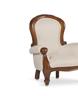 Estila Vintage luxusní křeslo M-VINTAGE se světlým čalouněním dětské