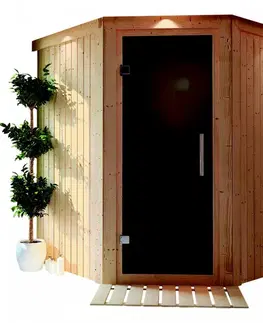 Interiérová finská sauna 196 x 170 cm Dekorhome