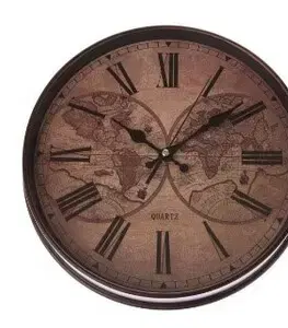 Nástěnné hodiny Globe, pr. 31 cm, plast