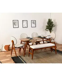 Jídelní set Touch Walnut and Cream
