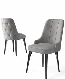 Sada židlí (6 kusů) Newa - Grey, Black