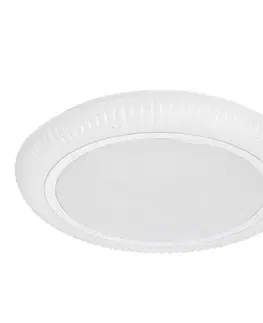 Stropní lampa GILLY, plafond, 38cm, 24W LED, 4000K, stínidlo, bílá+chrom